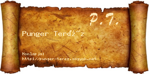 Punger Teréz névjegykártya